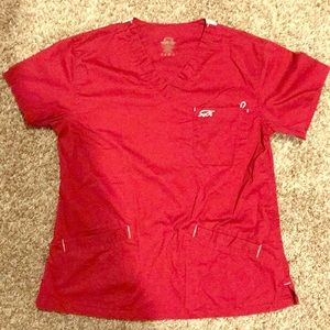 Red Iguana Med Scrub Top